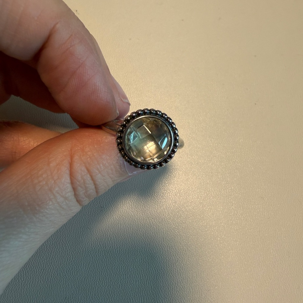 PANDORA clear crystal ring size 8
